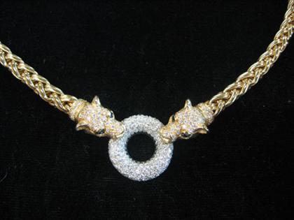 14 karat yellow gold and diamond