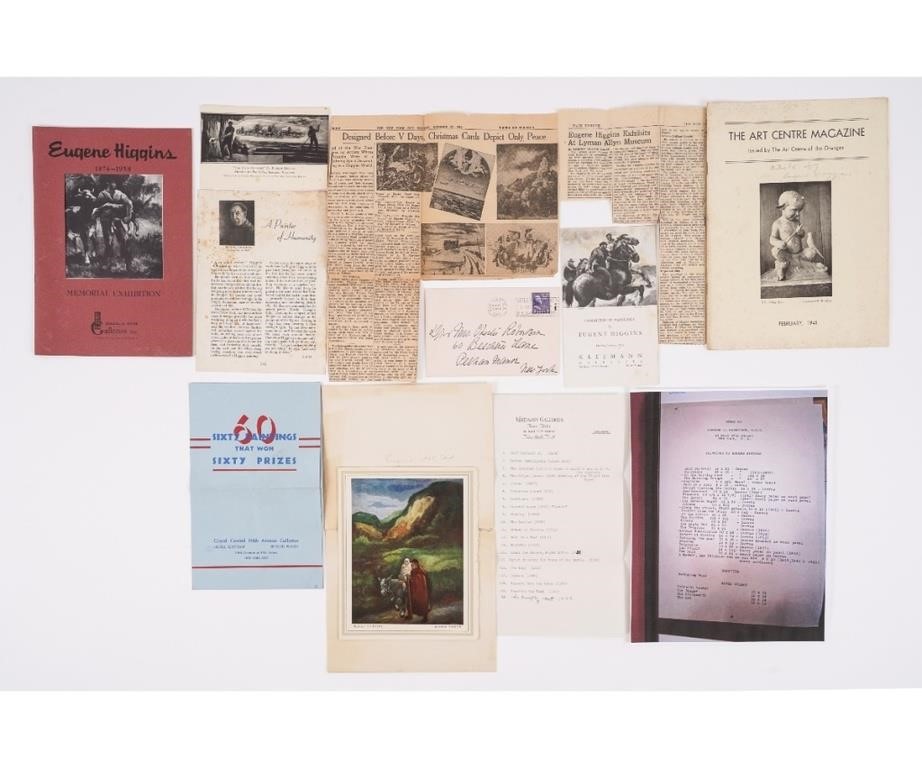 Collection of catalogues, letters, exhibition