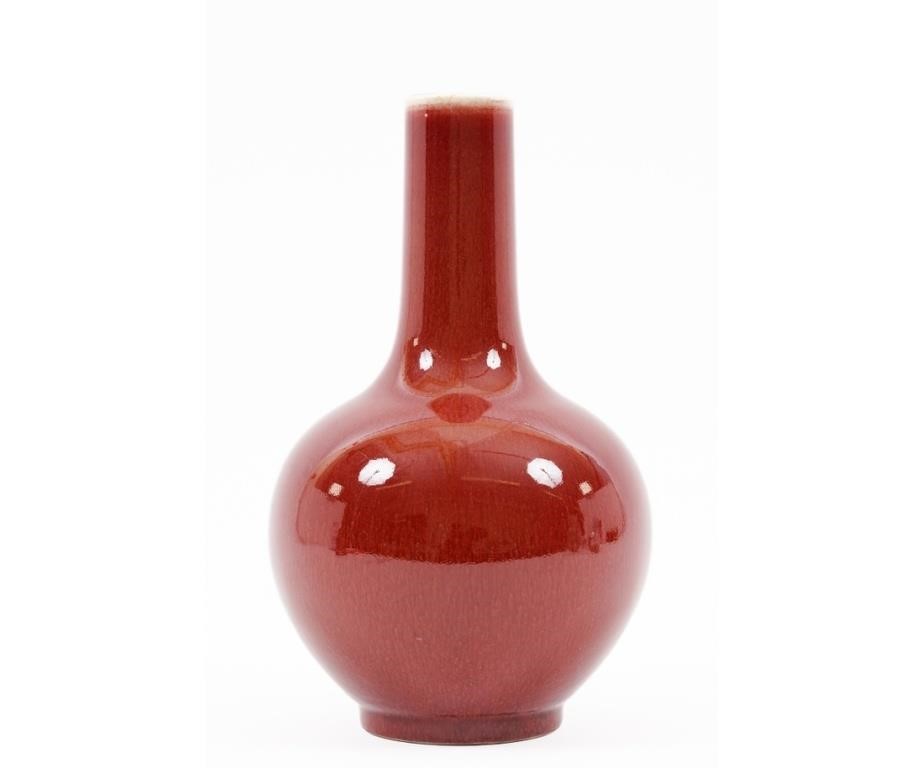 Chinese porcelain red flambe' vase,