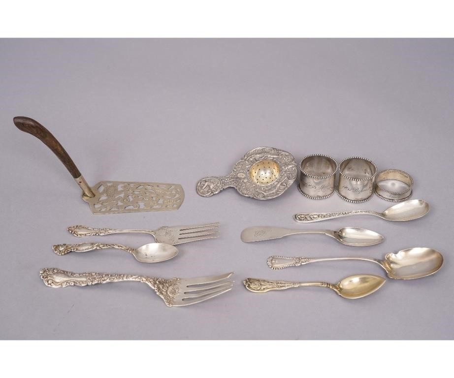 Sterling silver tableware and Mexican