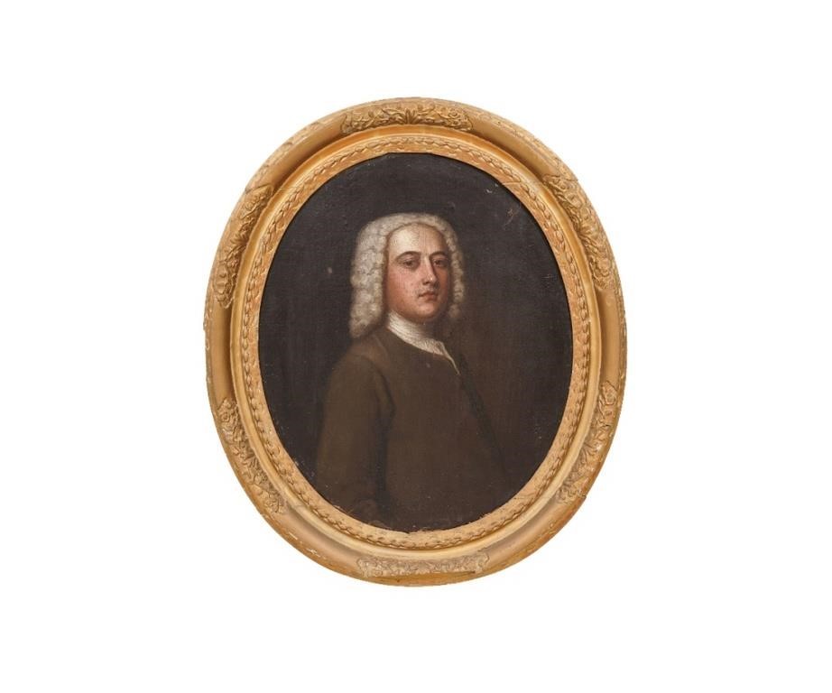 Oil on canvas oval portrait of 2eb902