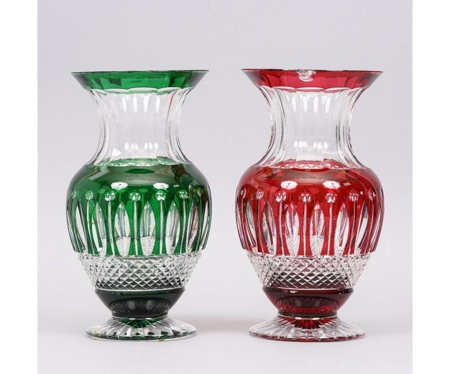 Two Saint Louis Glass vases one 2eb8fa
