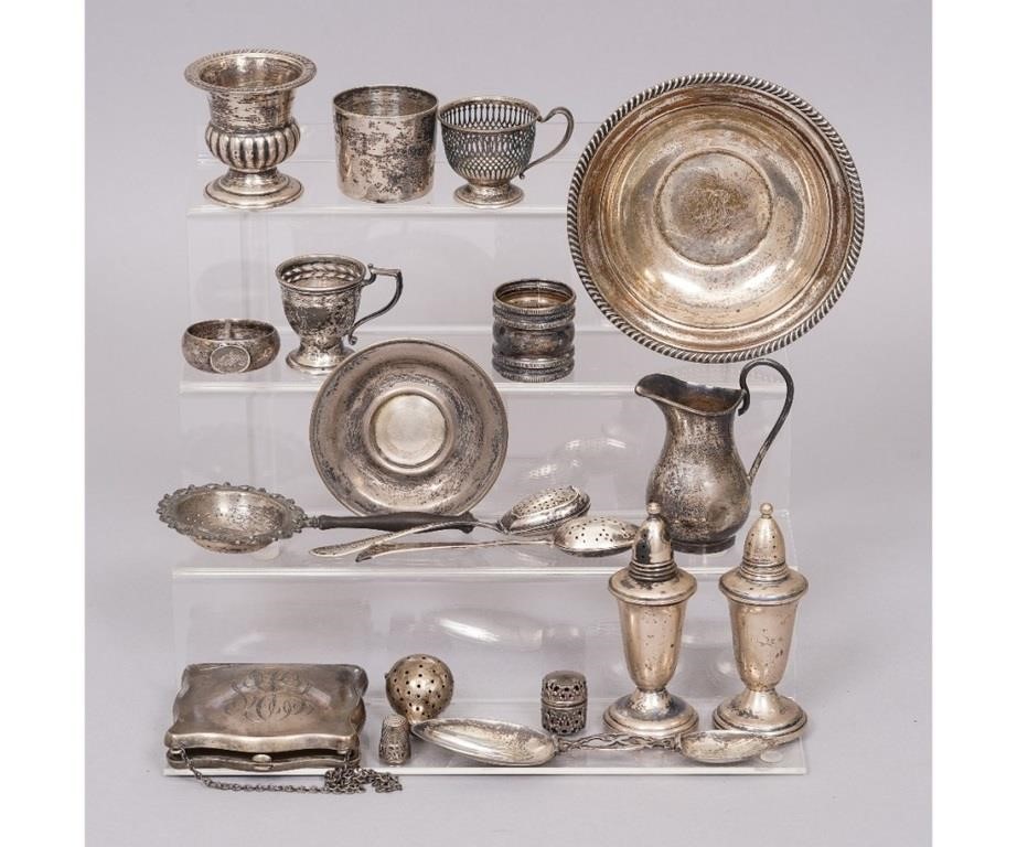 Sterling silver tableware to include