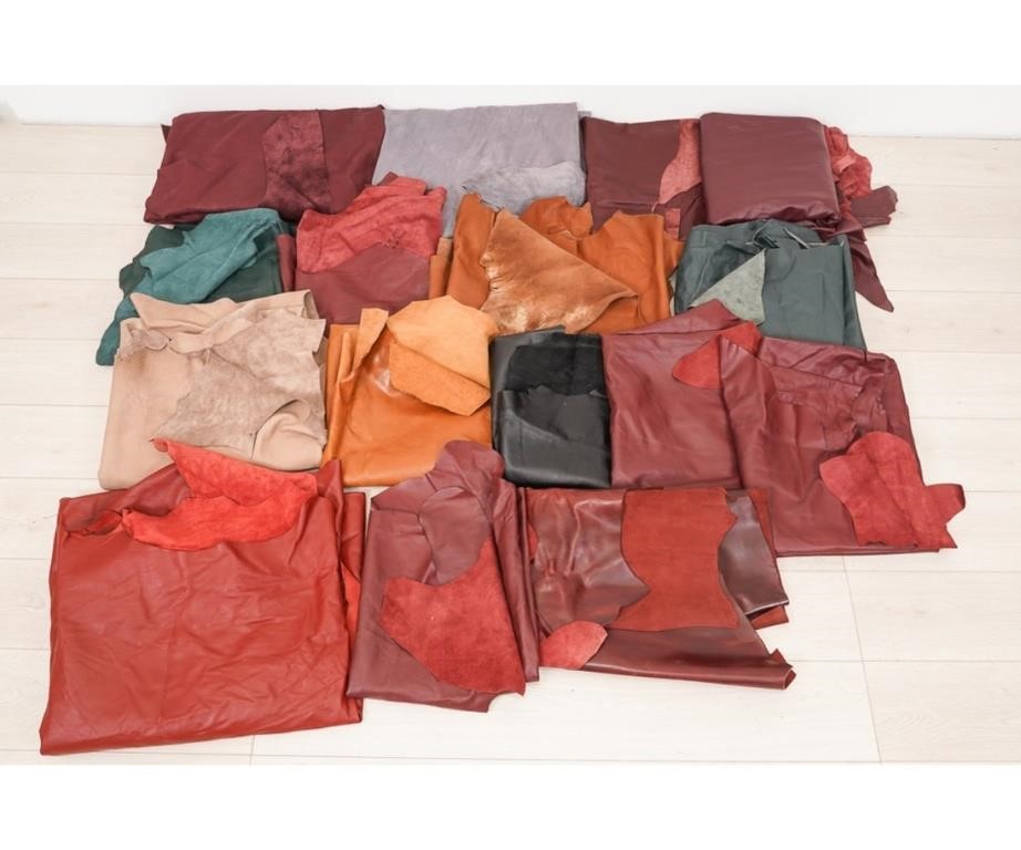 Various leather and suede pieces