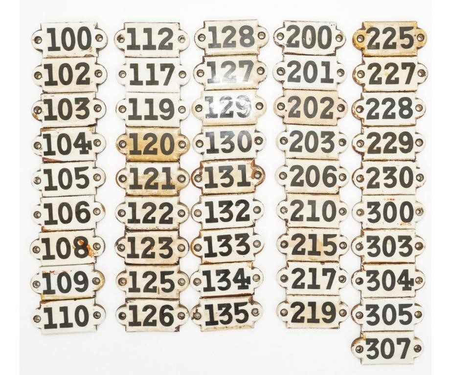 Hotel room number tiles by Union