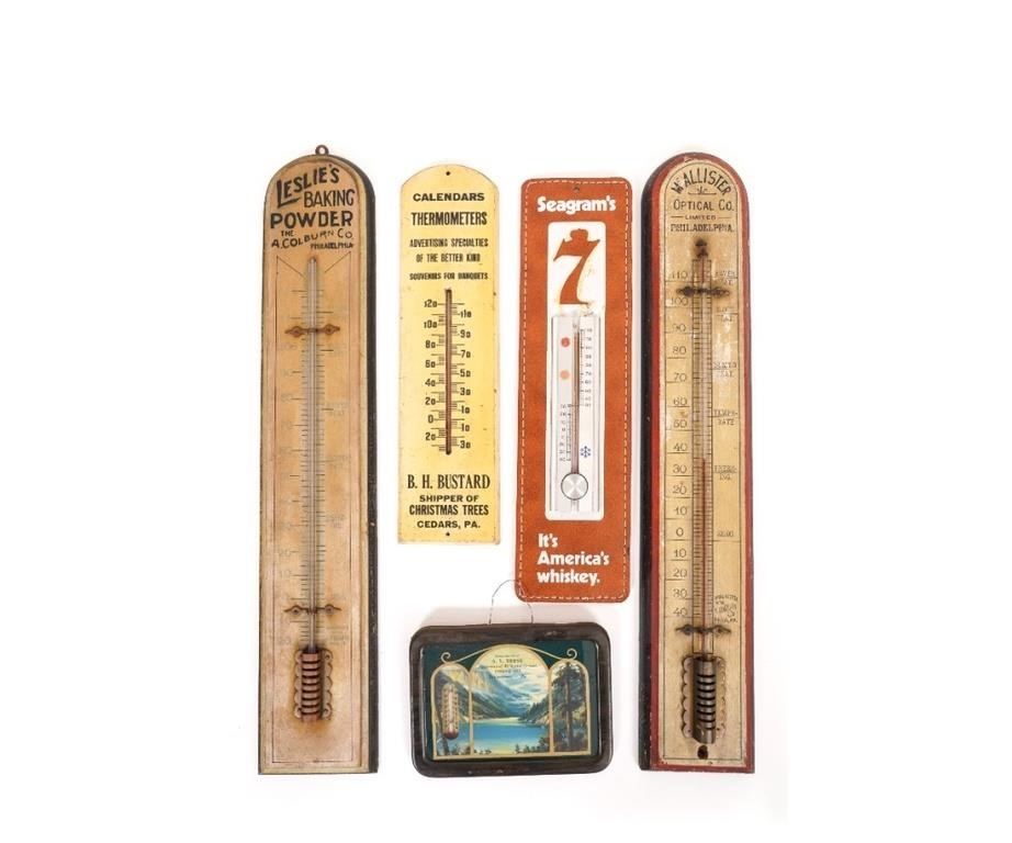 Metal advertising thermometer signs