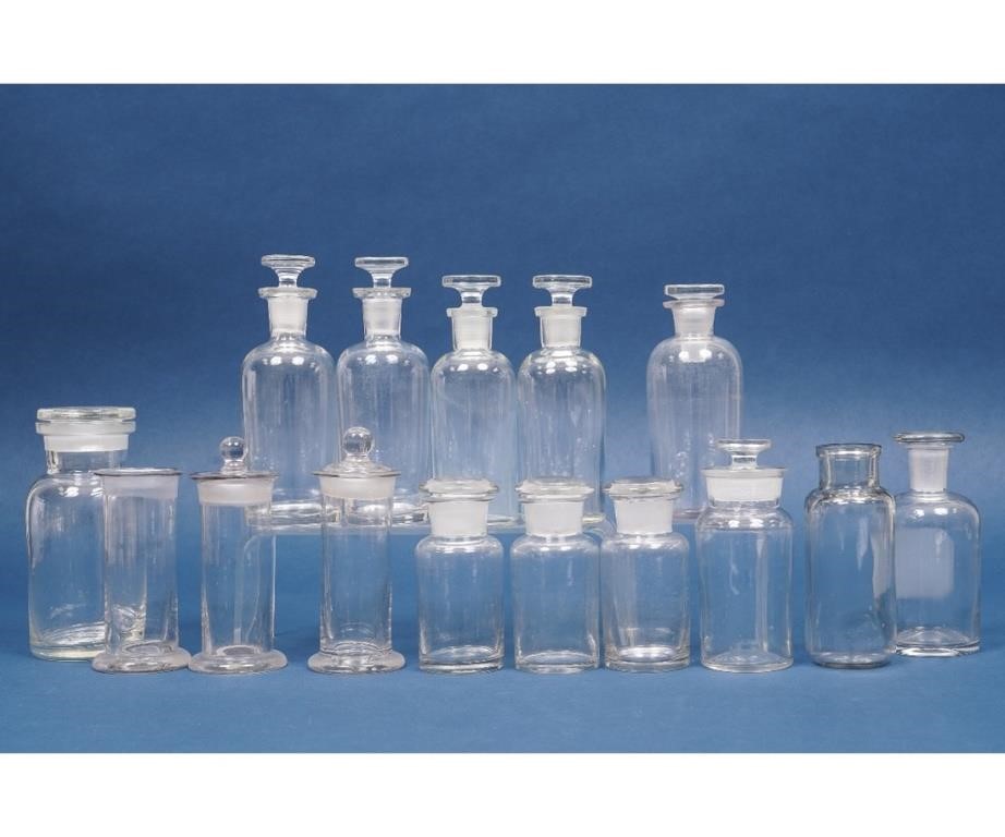 Fifteen clear glass apothecary 2eb9bc