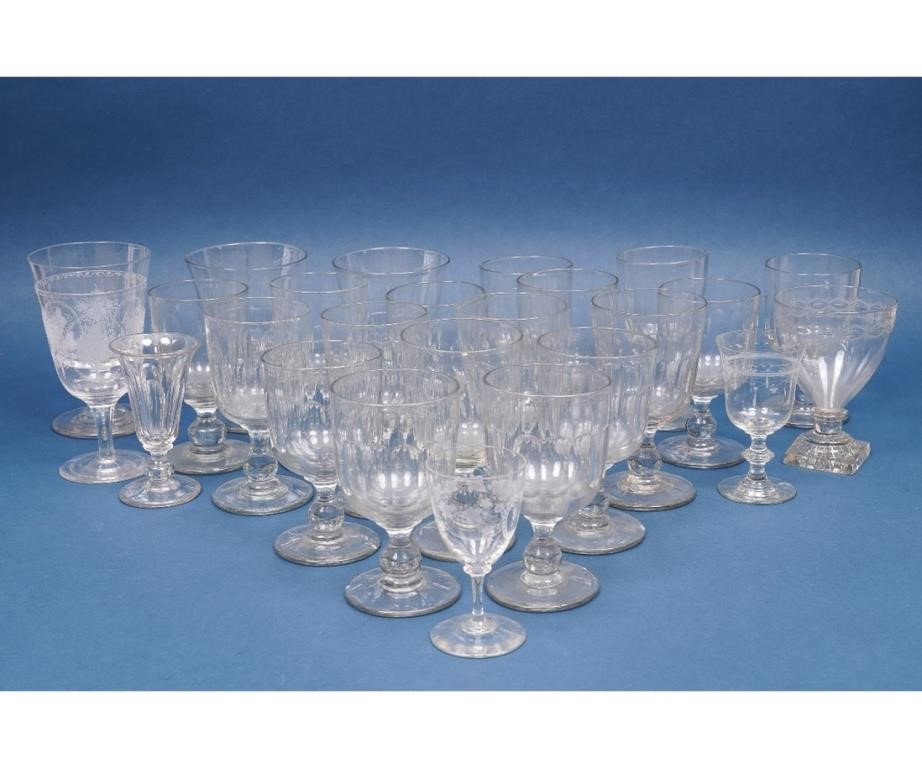 Collection of 25 glass goblets 2eb9be
