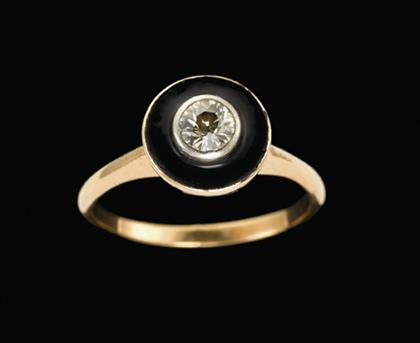 Lady s yellow gold black enamel 4ac2f