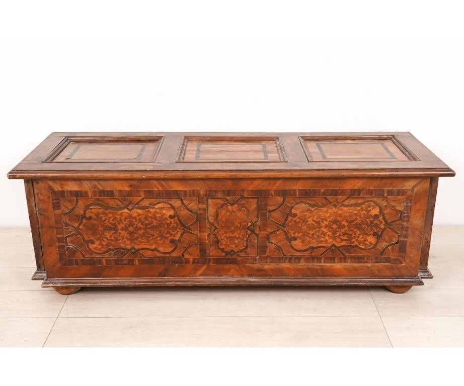 German mahogany coffer, circa 1750,