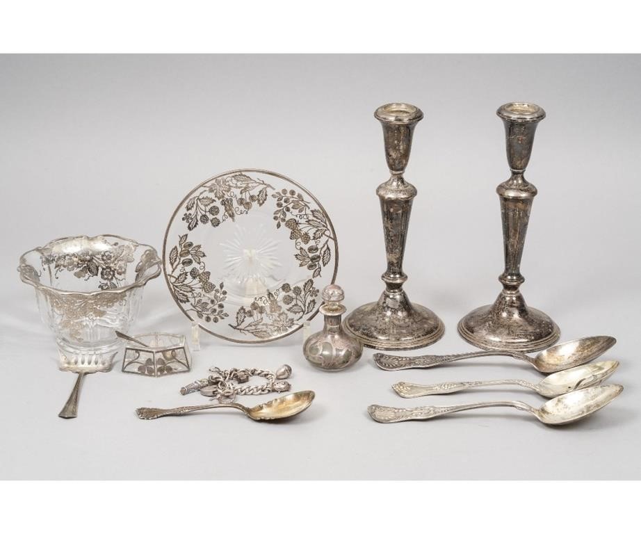 Sterling silver tableware, various