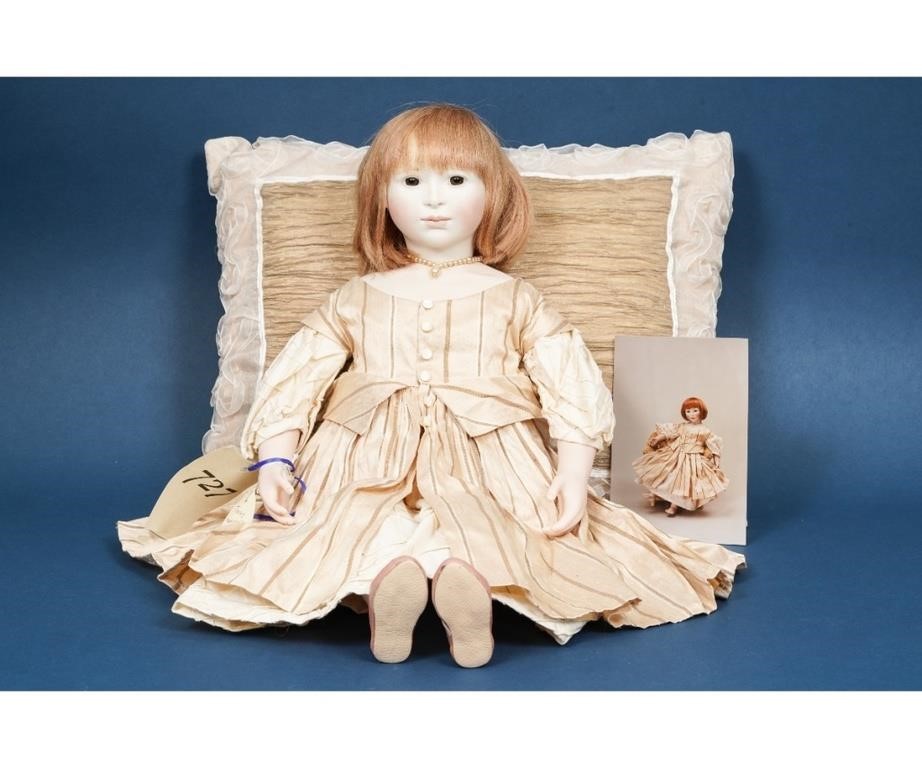 Tansy in Apricot Silk art doll by