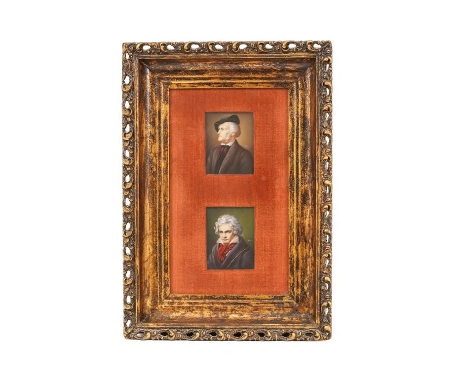 Pair of miniature oil portraits 2eba6d