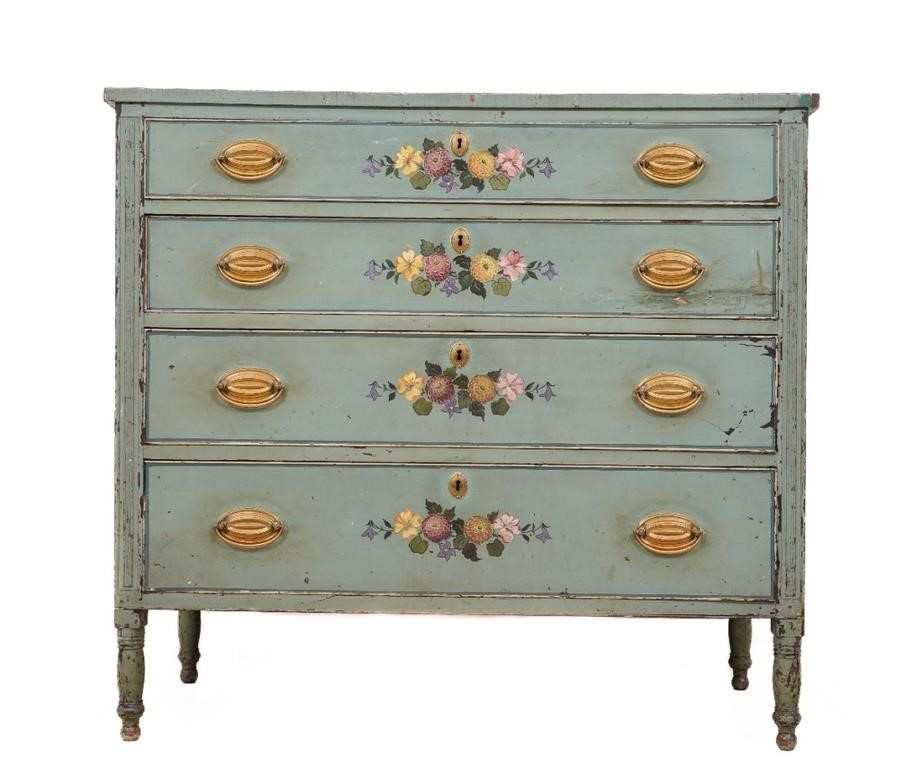 Sheraton chest of drawers, circa