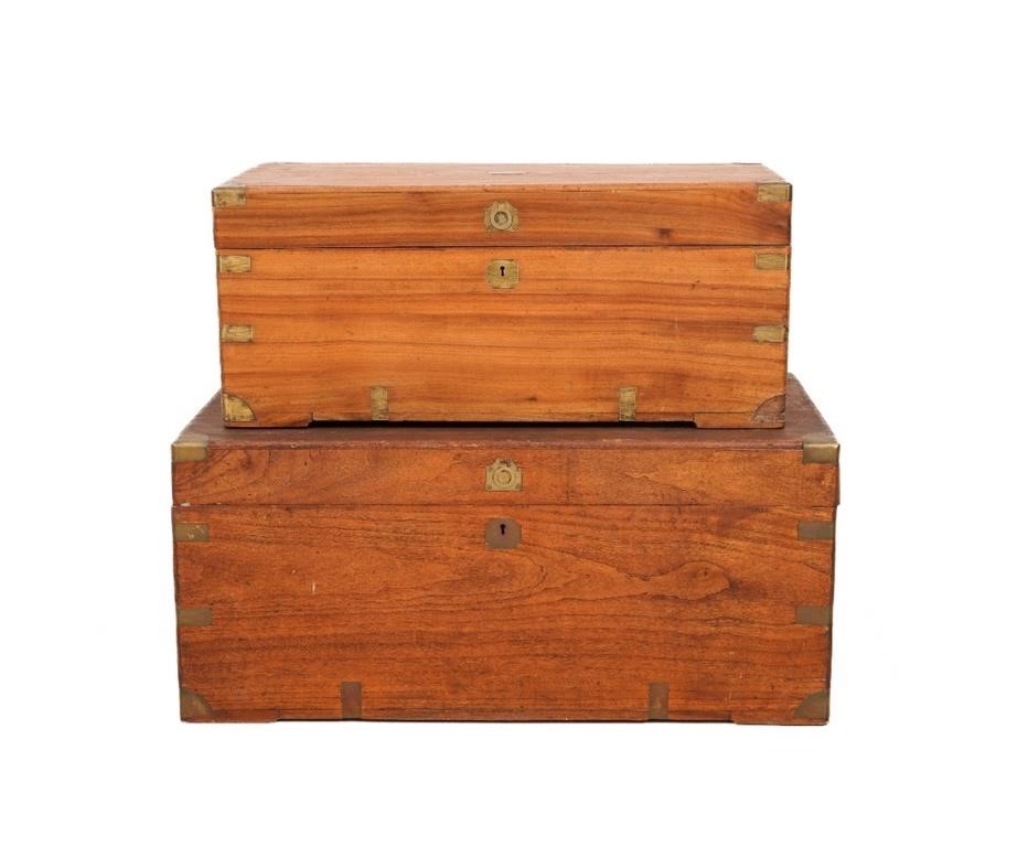 Two camphor storage chests each with