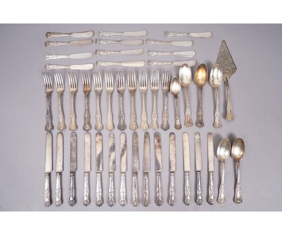 Large assembled grouping of silver plate