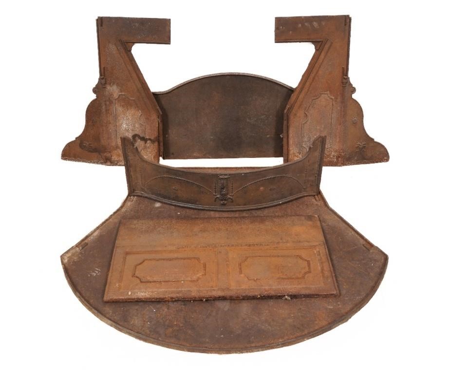 Cast iron Franklin style stove,