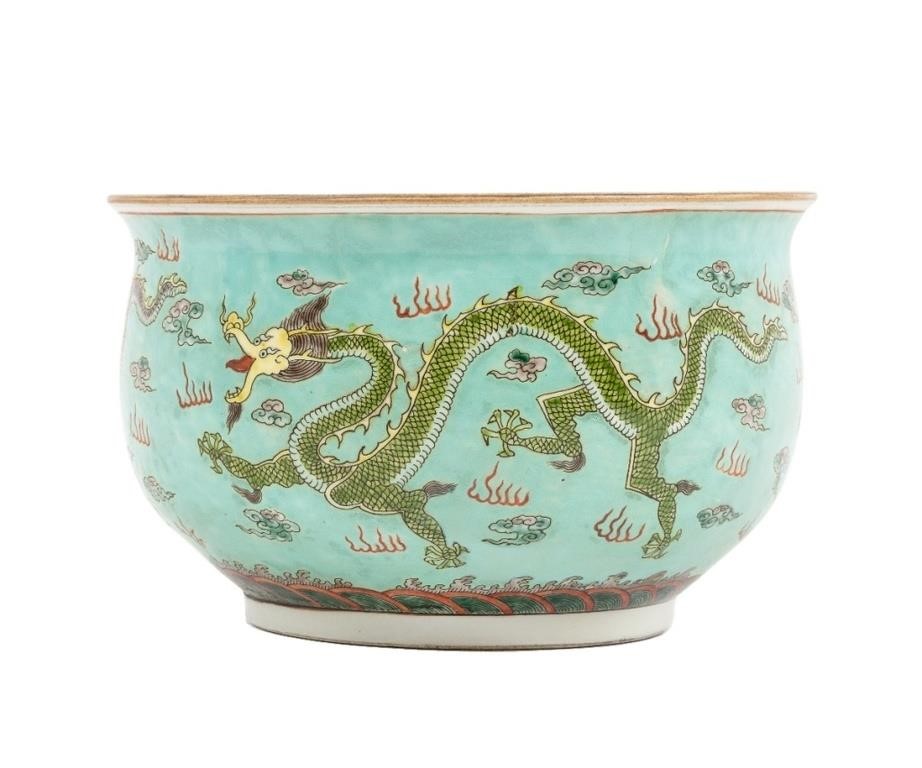 Chinese blue/green porcelain bowl, 19th