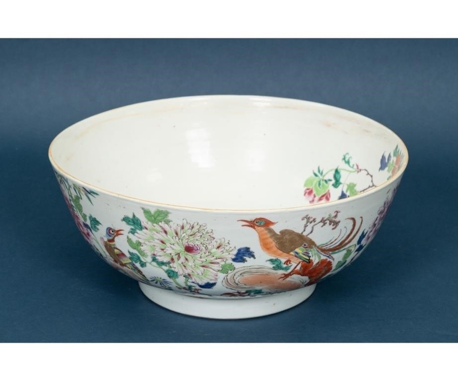 Large Chinese porcelain punch bowl,
