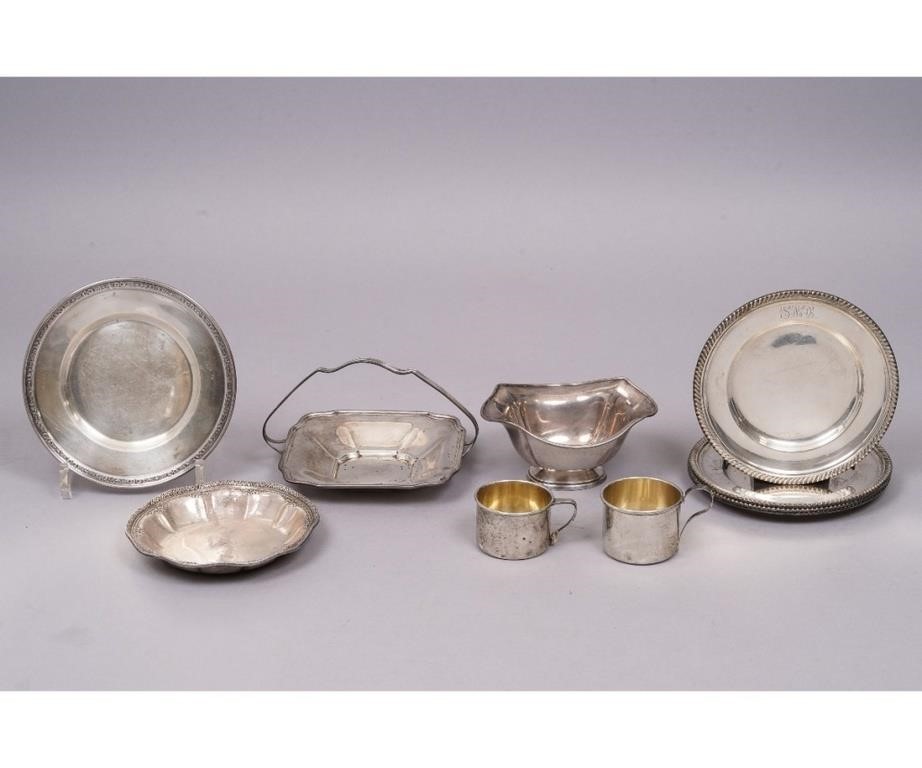 Sterling silver tableware to include