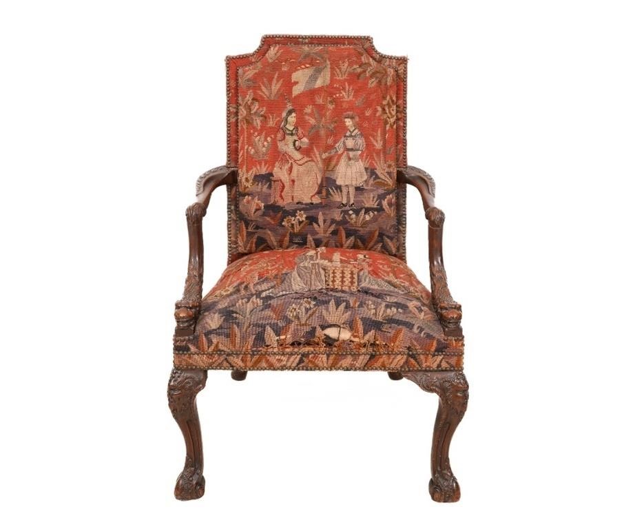 French Baroque style walnut tapestry