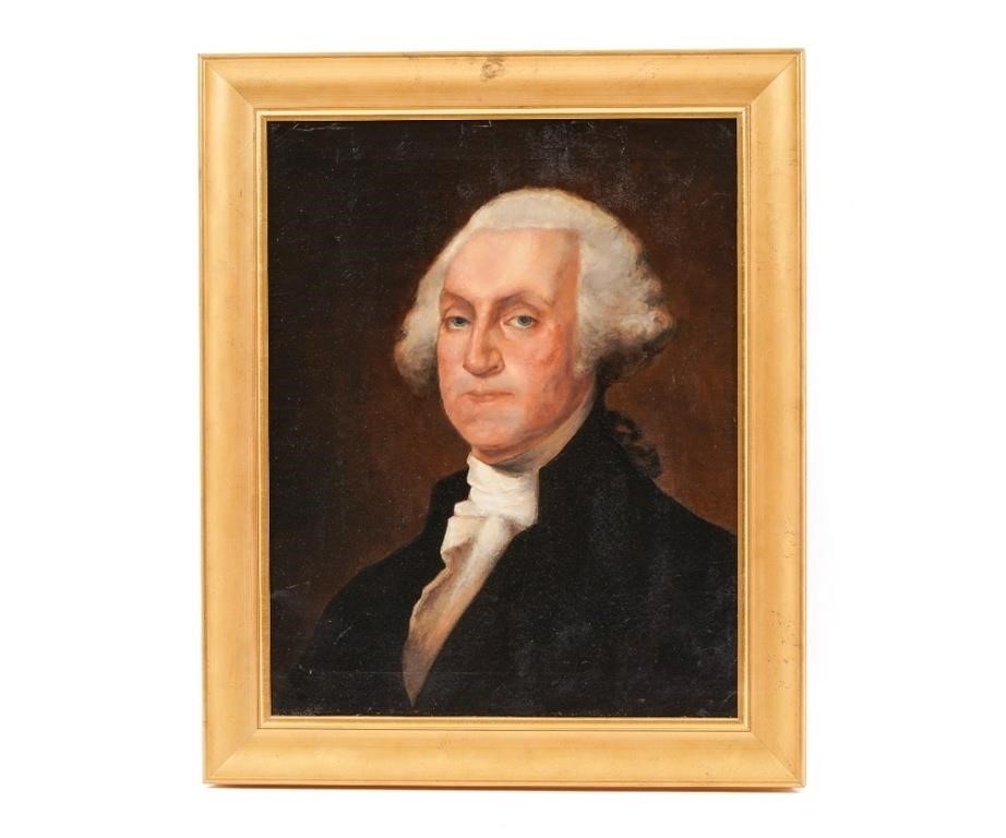 Oil on canvas portrait of George Washington,