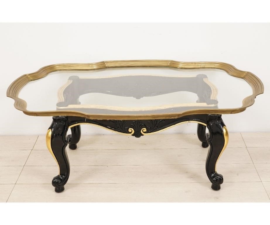 Brass and glass tray top coffee 2ebb27