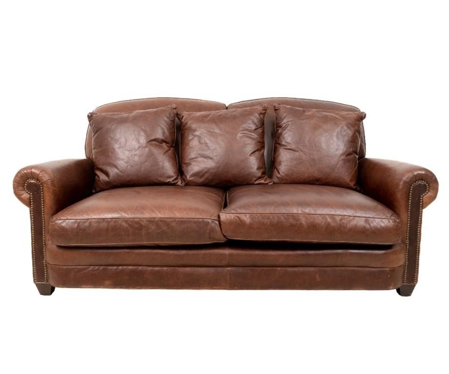 Leather sofa by Lee Industries