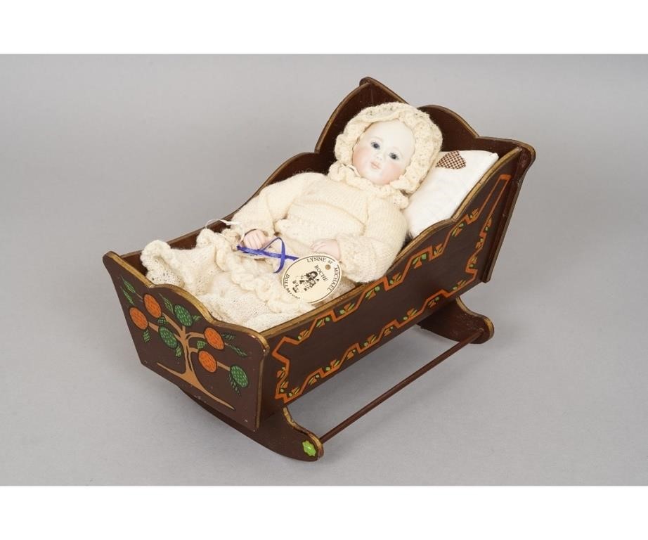  New Baby and Cradle artist doll 2ebb58