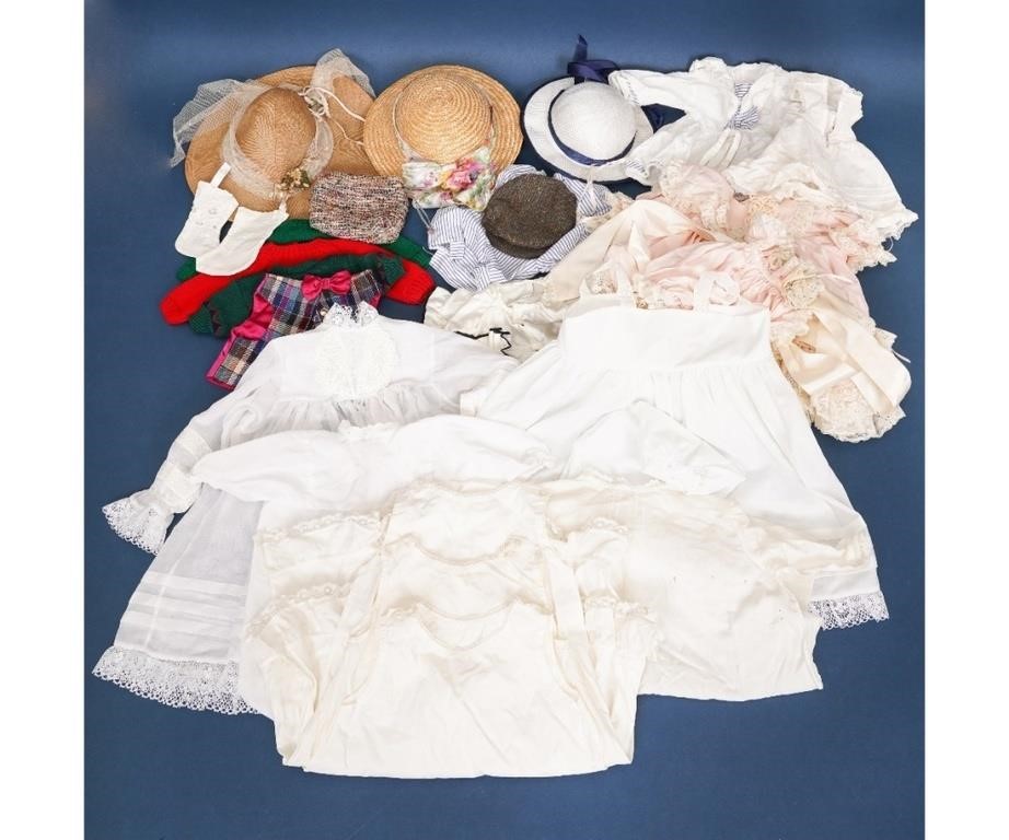 Grouping of doll clothes such as