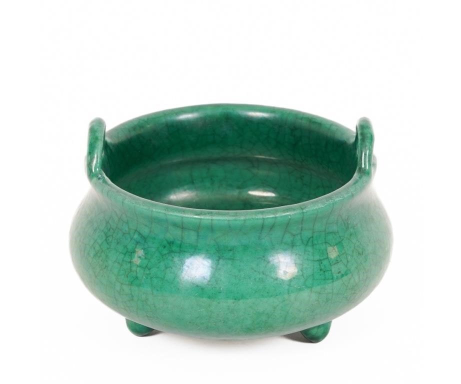 Chinese green crackleware bowl  2ebba2