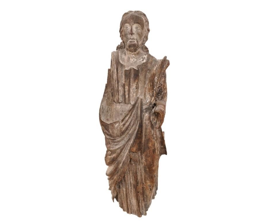 Italian carved religious figure,