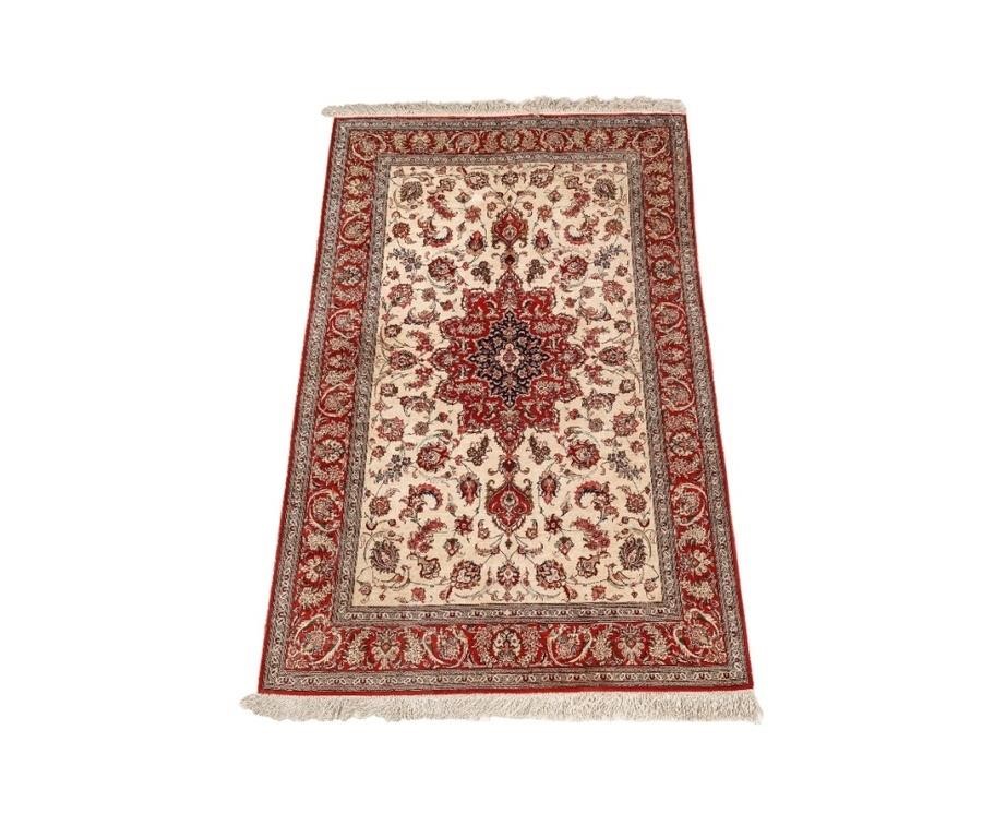Silk Persian center hall carpet