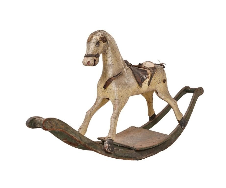Early rocking horse, late 19th c., with
