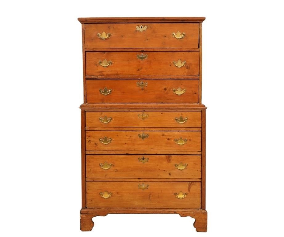 English Chippendale pine chest 2ebbf1