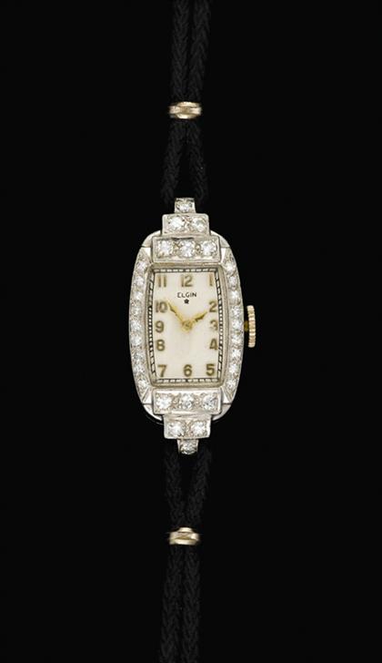 Lady s platinum and diamond cased 4ac65