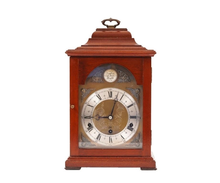 Elliot mahogany bracket clock, 7 jewels.
15.5h