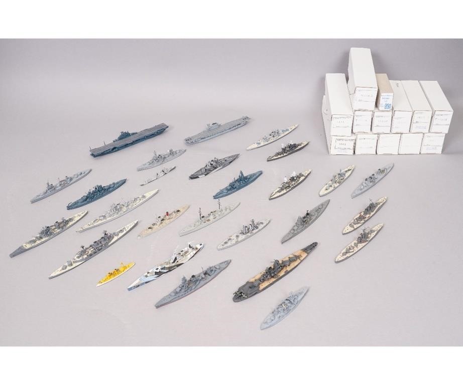 WWII era metal waterline models