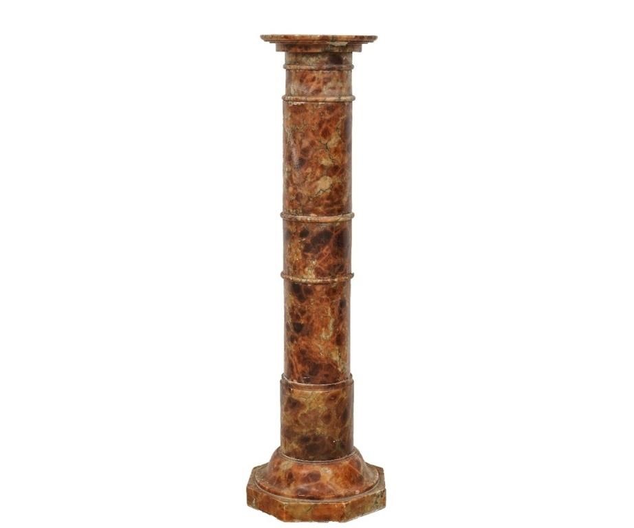 Alabaster 7-piece column with octagonal