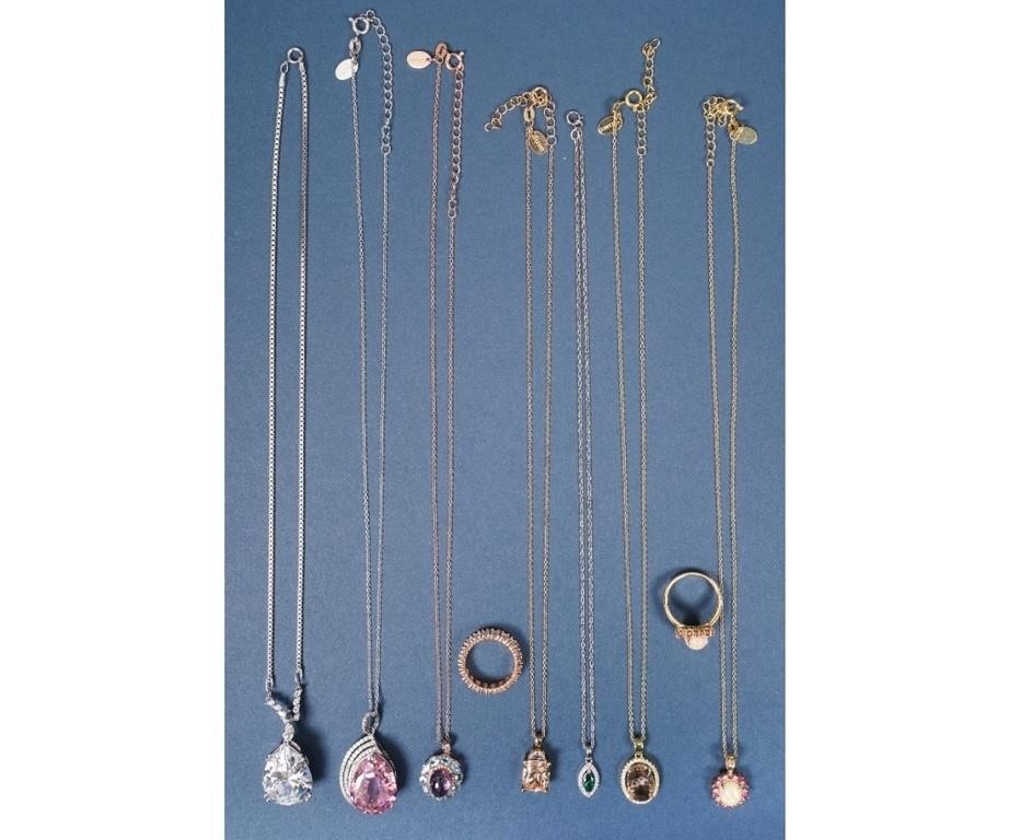 Grouping of sterling Stauer necklaces