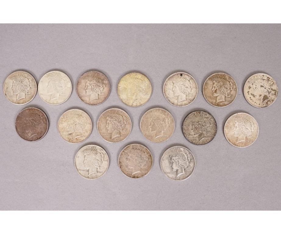 Seven 1923 silver Peace Dollars  2ebcba