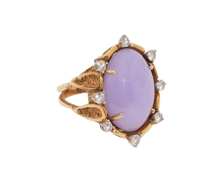 14k gold lavender jade ring size 2ebcf4