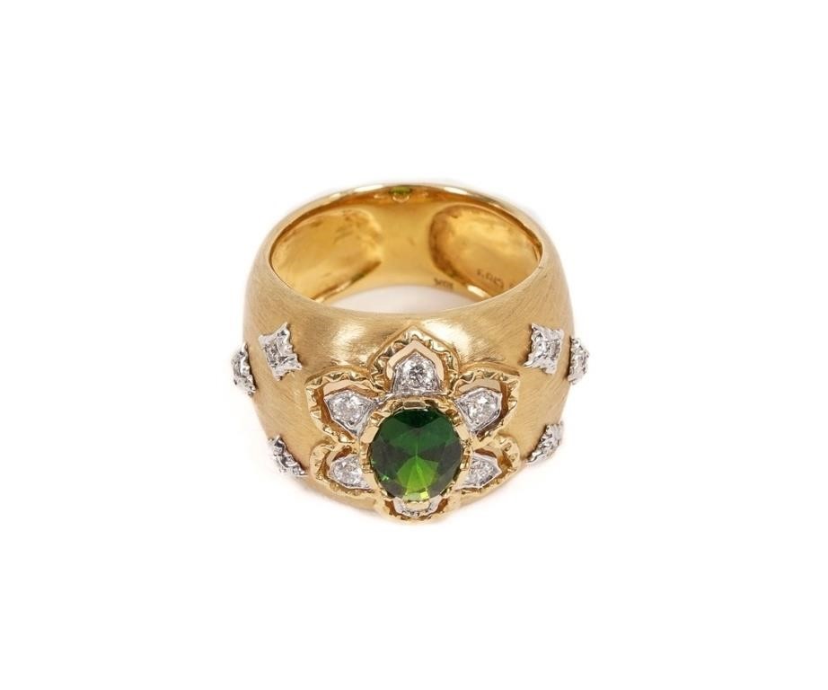 18k gold diamond and tsavorite 2ebcf7