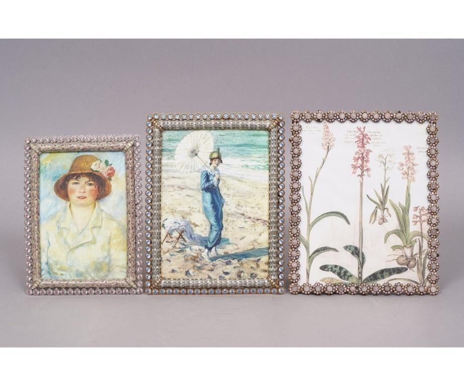 Three Jay Strongwater picture frames,