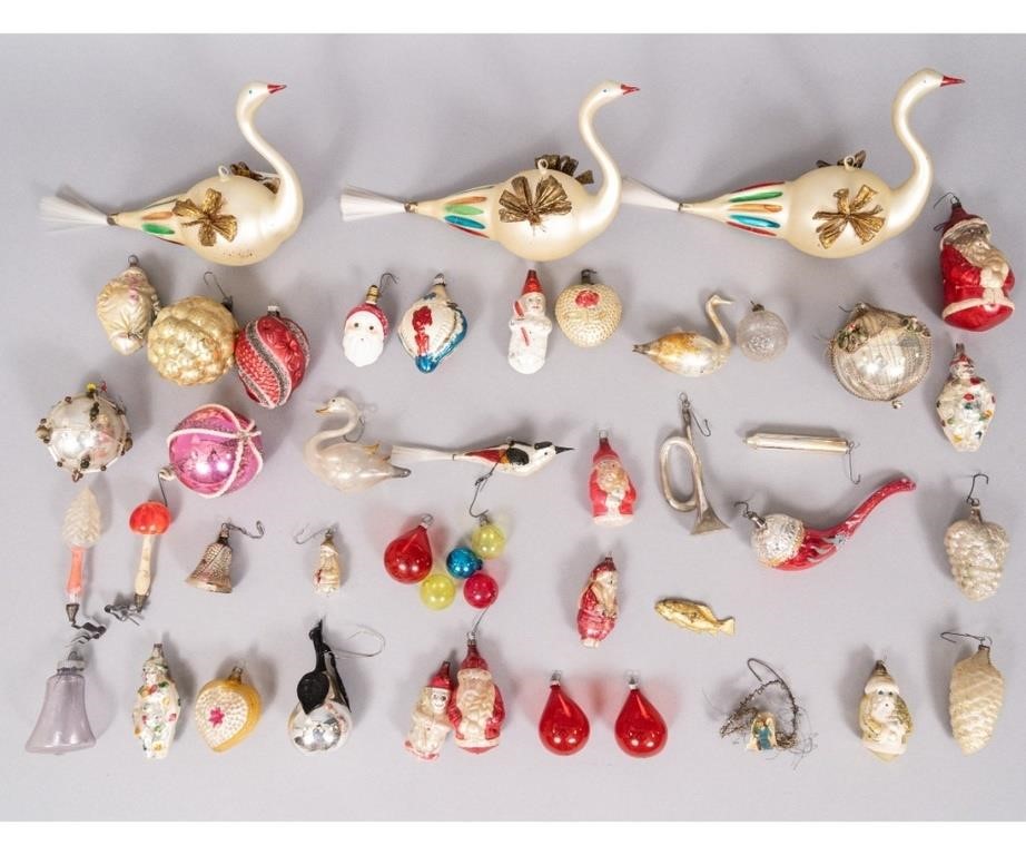 Vintage glass Christmas ornaments,