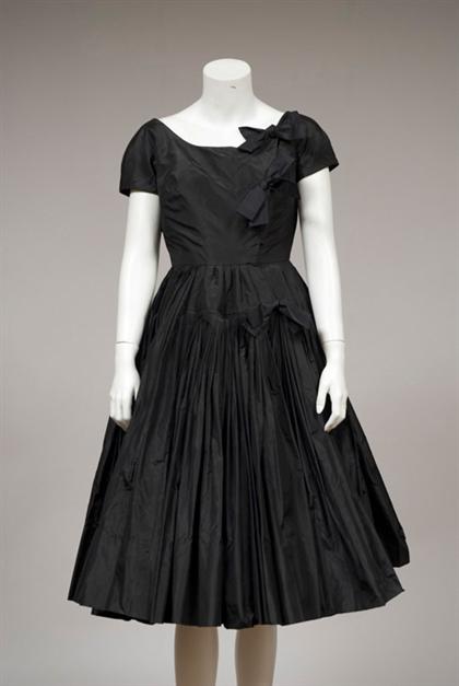 Black silk couture party frock