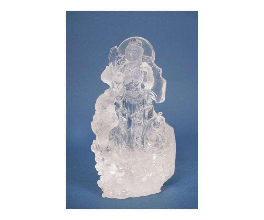 Rock crystal standing Buddha 8 5 h 2ebd6e