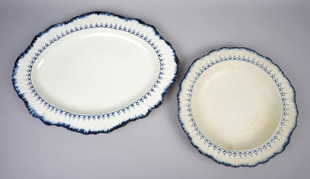 TWO WEDGWOOD PEARLWARE 'MARED'