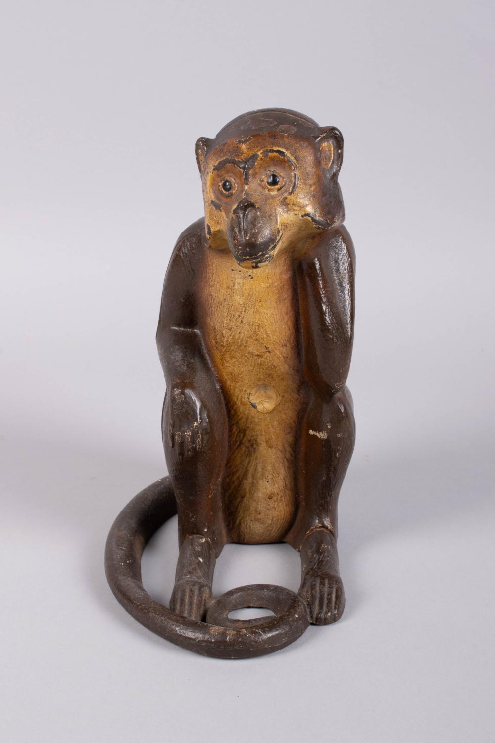 HUBLEY CAST IRON SITTING MONKEY