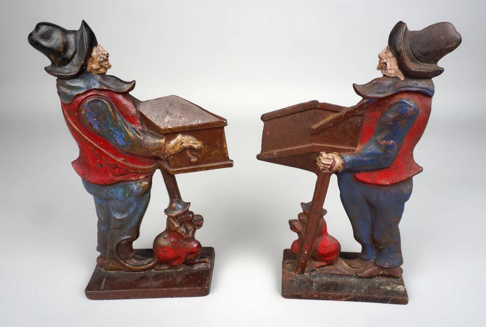 TWO MUSICIANS CAST IRON DOORSTOPSTWO 2ebe85
